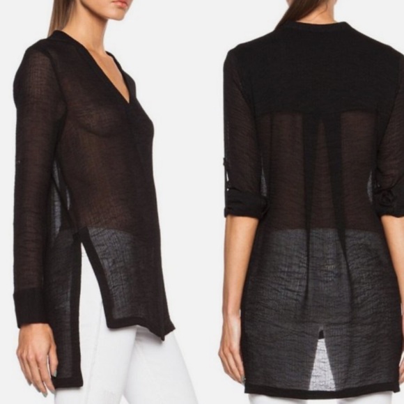 Helmut Lang Swift Button Down Triacetate-Blend Top White - Picture 2 of 8